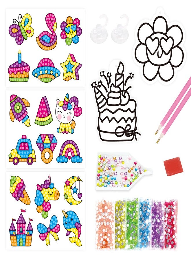 BEARUN Gem Art, Kids Diamond Painting Kit-Big 5D Gem, Arts and Crafts for Girls Ages 6-12, Create Your Own Magical Stickers and Suncatchers - Diamond Art Gift for Girls Ages 6, 7, 8, 9, 10-12, 6-8 - Image 3